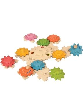 Plan Toys Gears & Puzzles Multicolour 24 pcs